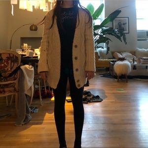 Maje Chunky Knit Cable Cardigan - super soft